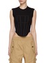 DION LEE - RIBBED CORSET TANK TOP