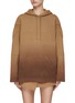 Main View - Click To Enlarge - DION LEE - SUNFADE PADDED APPLIQUÉ DRAWSTRING HOODIE