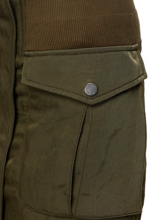  - DION LEE - Elasticated Waist Flap Pocket Bomber Mini Skirt