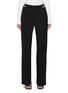 Main View - Click To Enlarge - DION LEE - FLAT FRONT ADJUSTABLE BUCKLE DETAIL WOOL PANTS
