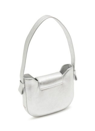 Detail View - Click To Enlarge - RODO - ‘Amira’ Crystal Embellished Buckle Lamé Leather Hobo Bag