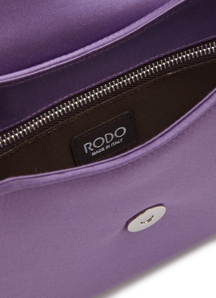 Detail View - Click To Enlarge - RODO - ‘Amira’ Crystal Embellished Buckle Satin Hobo Bag
