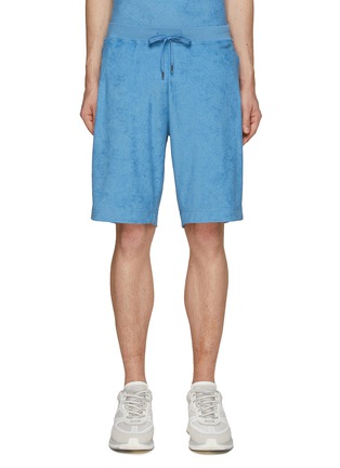 Detail View - Click To Enlarge - LANE CRAWFORD - SUNSPEL TWIN SET<br> BLUE TOWELLING POLO SHIRT & DRAWSTRING SHORTS