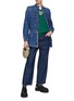 Figure View - Click To Enlarge - MOTHER - ‘THE FUN’ DIP ANKLE FRAYED WIDE LEG JEANS