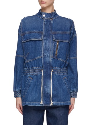 Main View - Click To Enlarge - MOTHER - ‘THE CARRY’ DRAWSTRING DENIM PARKA