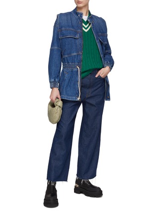 Figure View - Click To Enlarge - MOTHER - ‘THE CARRY’ DRAWSTRING DENIM PARKA