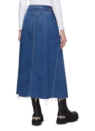 Back View - Click To Enlarge - MOTHER - FRAYED PLEATED MAXI SKIRT