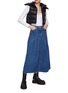Figure View - Click To Enlarge - MOTHER - FRAYED PLEATED MAXI SKIRT