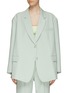 LANE CRAWFORD - EQUIL TWIN SET<br> PASTEL GREEN SINGLE-BREASTED BLAZER & PANTS