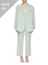 Main View - Click To Enlarge - LANE CRAWFORD - EQUIL TWIN SET<br> PASTEL GREEN SINGLE-BREASTED BLAZER & PANTS