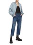 Figure View - Click To Enlarge - MOTHER - ‘THE PRIVATE’ FRAYED HEM BOOTCUT JEANS