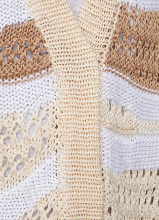  - PESERICO - Sequin Embellished Hidden Placket Cap Sleeve Knit Cardigan