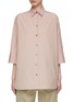 Main View - Click To Enlarge - PESERICO - Oversize Drop Shoulder Cotton Poplin Button Up Shirt