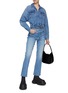 Figure View - Click To Enlarge - MOTHER - ‘The Tripper’ Frayed Hem Straight Leg Cropped Jeans