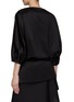 Back View - Click To Enlarge - TOTEME - Satin Cowl Neck Quarter Sleeve Top