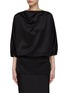Main View - Click To Enlarge - TOTEME - Satin Cowl Neck Quarter Sleeve Top