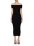 Main View - Click To Enlarge - TOTEME - Off-Shoulder Ribbed Knit Midi Dress