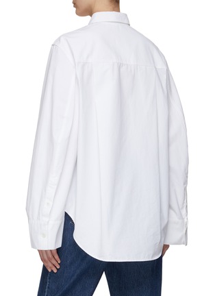 Back View - Click To Enlarge - TOTEME - Concealed Placket Wide Cotton Shirt