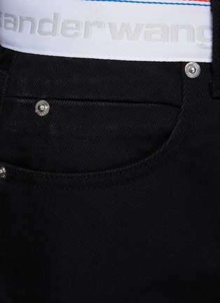  - ALEXANDER WANG - Logo Waist Mid Rise Straight Jeans