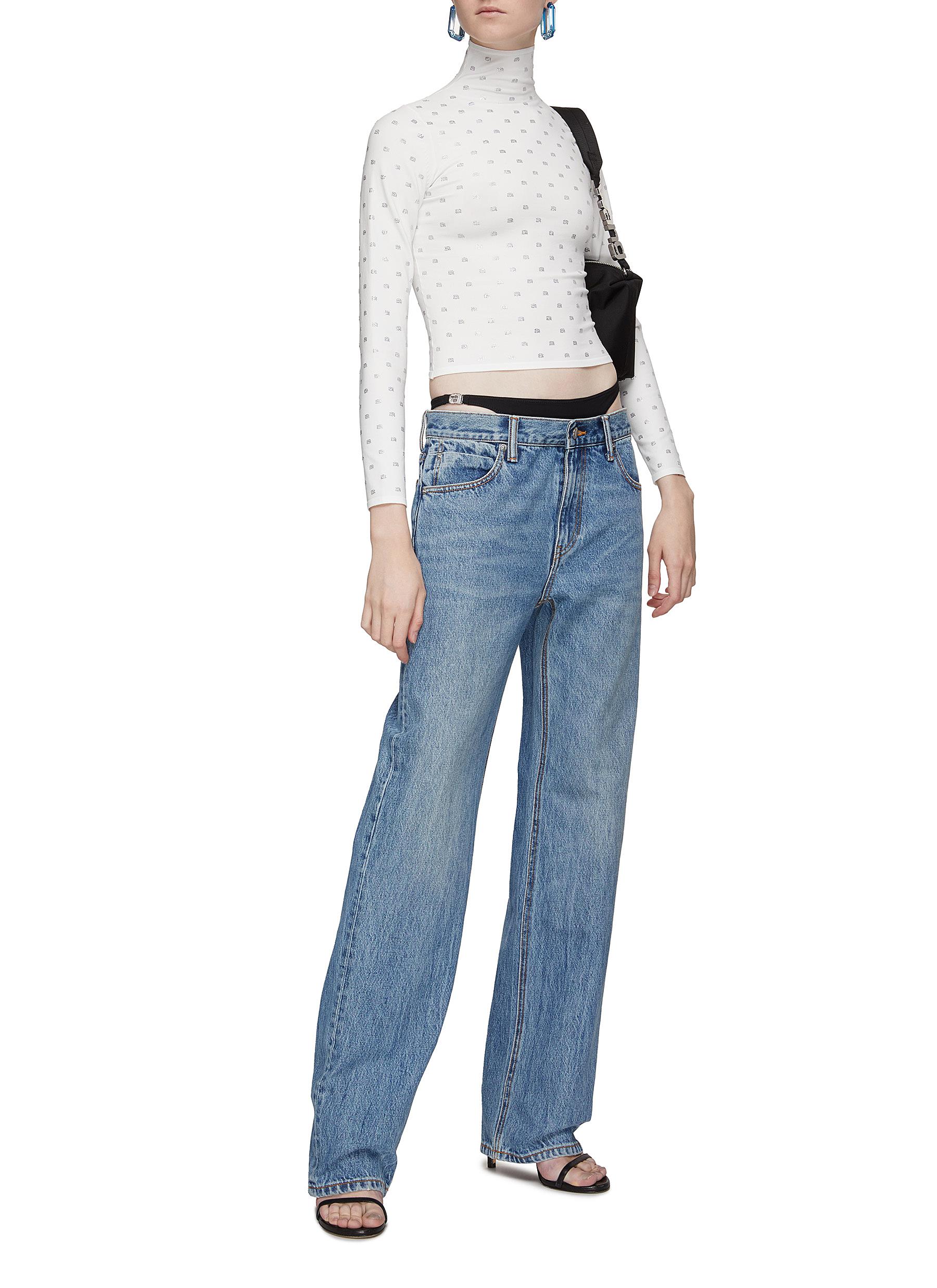 CRYSTAL CHARM LOW RISE SLOUCHY JEANS