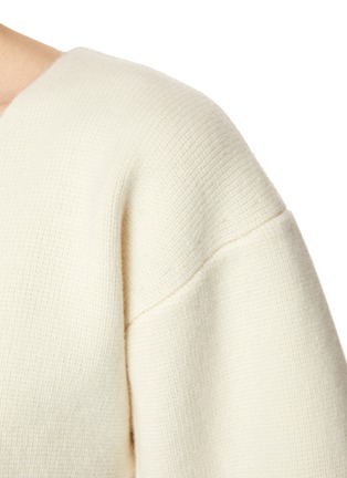  - ALEXANDERWANG - Crystal Embellished Tie Wool Blend Knit Cropped Cardigan
