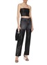 Figure View - Click To Enlarge - ALEXANDER WANG - Lambskin Leather Bodycon Tube Top