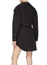 Back View - Click To Enlarge - ALEXANDERWANG - Button Up Crystal Tie Twisted Front Dress