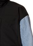  - ALEXANDER WANG - Nylon Panel Washed Denim Zip Up Jacket