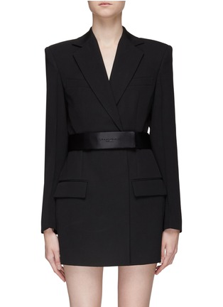 Main View - Click To Enlarge - ALEXANDER WANG - Belted Tailored Blazer Dress