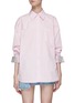 Main View - Click To Enlarge - ALEXANDER WANG - CRYSTAL CUFF BUTTON DOWN OVERSIZE SHIRT
