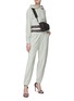 Figure View - Click To Enlarge - T BY ALEXANDER WANG - ELASTIC LOGO STRETCH CORDUROY PANTS