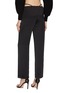 Back View - Click To Enlarge - T BY ALEXANDER WANG - Crystal Embellished Logo Thong Detailing Silk Wide Leg Pants