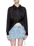 Main View - Click To Enlarge - T BY ALEXANDER WANG - THREADED PLACKET BUTTON UP SHIRT