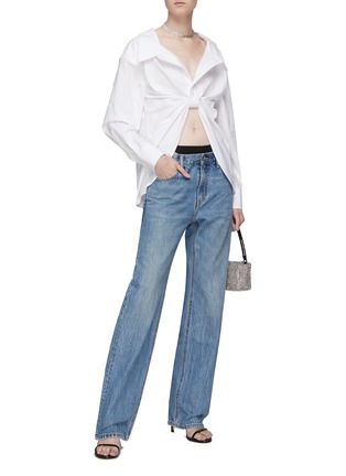 Figure View - Click To Enlarge - T BY ALEXANDER WANG - BUTTERFLY PULL UP BUTTON DOWN SHIRT
