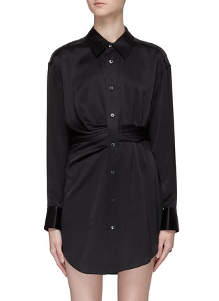 Main View - Click To Enlarge - T BY ALEXANDER WANG - THREADED PLACKET BUTTON UP SHIRT DRESS
