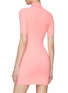Back View - Click To Enlarge - T BY ALEXANDER WANG - Textured Logo Long Sleeve Turtleneck Mini Dress