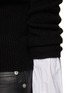  - T BY ALEXANDER WANG - Compact Cotton Cuff Wool-Blend Ribbed Crewneck Pullover