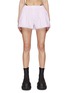Main View - Click To Enlarge - T BY ALEXANDER WANG - Logo Patch Elasticated Waist Frayed Hem Cotton Boxer Shorts