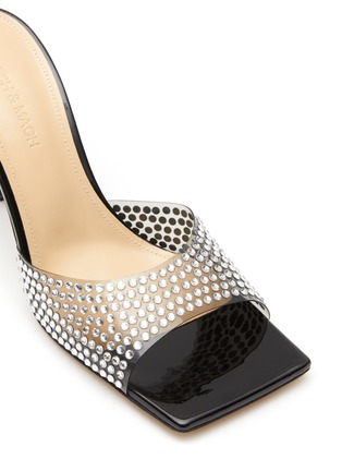 Detail View - Click To Enlarge - MACH & MACH - Crystal Embellished Square Toe Star Heel Mules