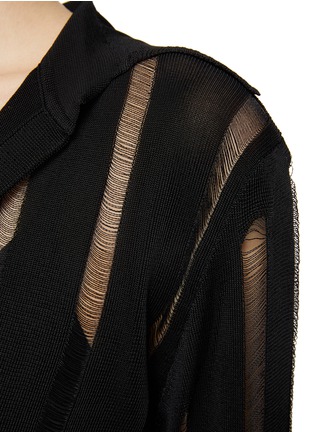  - GAUGE81 - ‘Kalai’ Sheer Panel V-Neck Long Sleeve Shirt