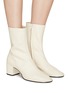 Figure View - Click To Enlarge - BY FAR - ‘JOSIE’ HEELED LEATHER ANKLE BOOTS