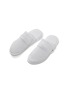 Main View - Click To Enlarge - ABYSS & HABIDECOR - CHRISTINE SMALL COTTON SLIPPERS — WHITE