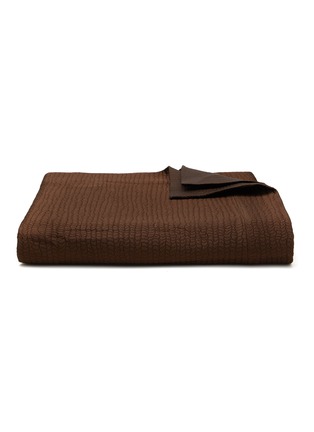 Main View - Click To Enlarge - FRETTE - Luxury Earth King Size Bedspread — Umber Brown