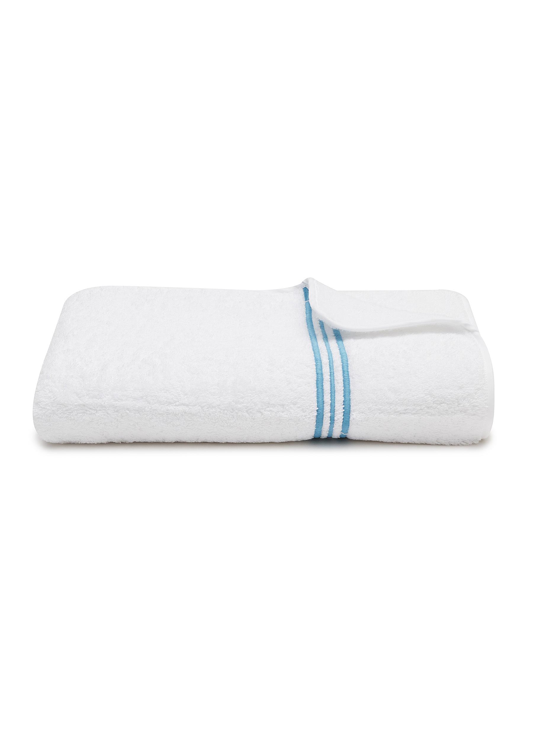 Triplo Bourdon Cotton Terry Bath Towel - Lagoon