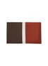Main View - Click To Enlarge - FRETTE - Bold Cushion Cover — Umber Brown/Sunset Red