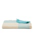 Main View - Click To Enlarge - FRETTE - Sunday Linen Cotton Blend Blanket — Savage Beige/Lagoon