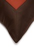 Detail View - Click To Enlarge - FRETTE - Rectangular Cushion Cover — Umber Brown/Sunset Red