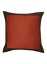 Main View - Click To Enlarge - FRETTE - Rectangular Cushion Cover — Umber Brown/Sunset Red