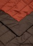 Detail View - Click To Enlarge - FRETTE - Rectangular Light Quilt — Umber Brown/Sunset Red