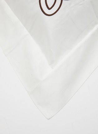 Detail View - Click To Enlarge - FRETTE - Intreccio Pillowcase — Milk/Umber Brown